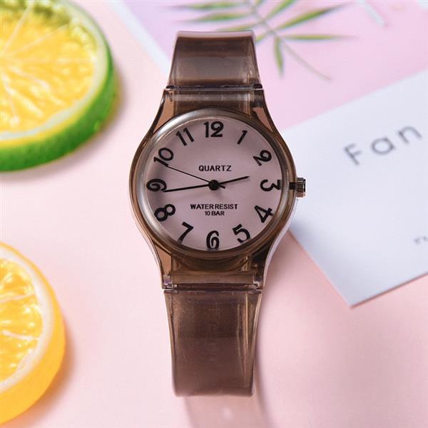 Grote foto transparante candy jelly watch dames waterdicht siliconen quartz studentenhorloge kleding dames horloges