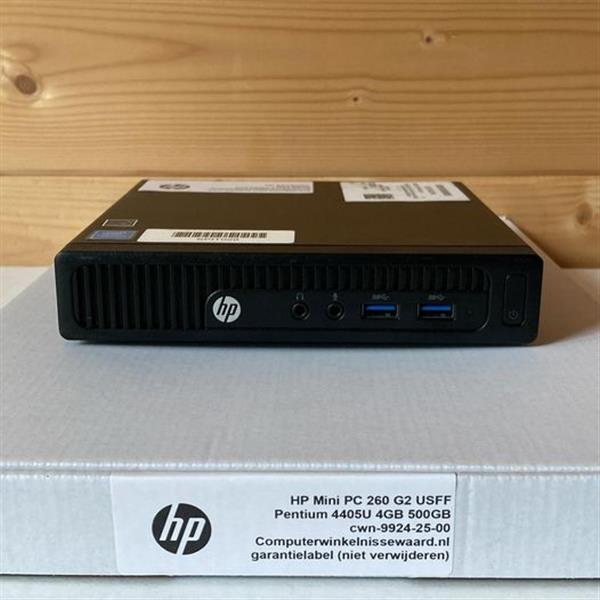 Grote foto windows 10 mini pc hp elitedesk 260g2 usff intel 2.1ghz 4gb 500gb wifi garantie computers en software overige computers en software