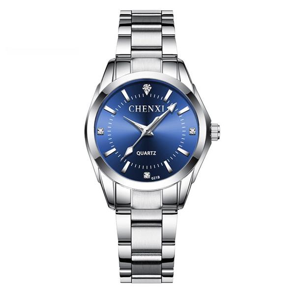 Grote foto casual luxe horloge voor dames waterdicht strass horloge roestvrij stalen armband kleding dames horloges