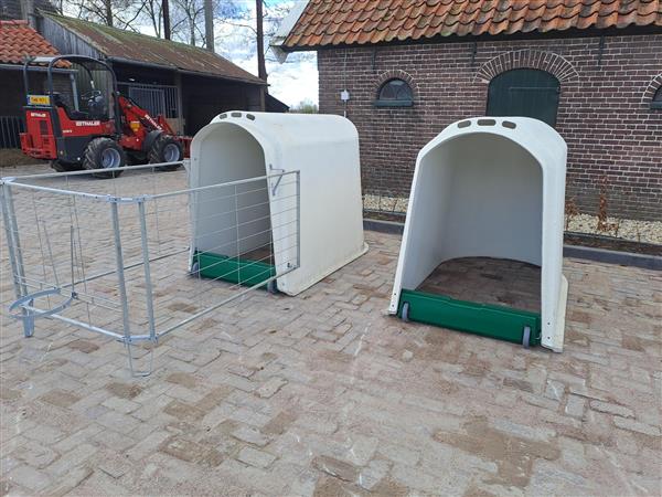 Grote foto kalveriglo calfotel comfort met 3 delig hekwerk dieren en toebehoren runderen