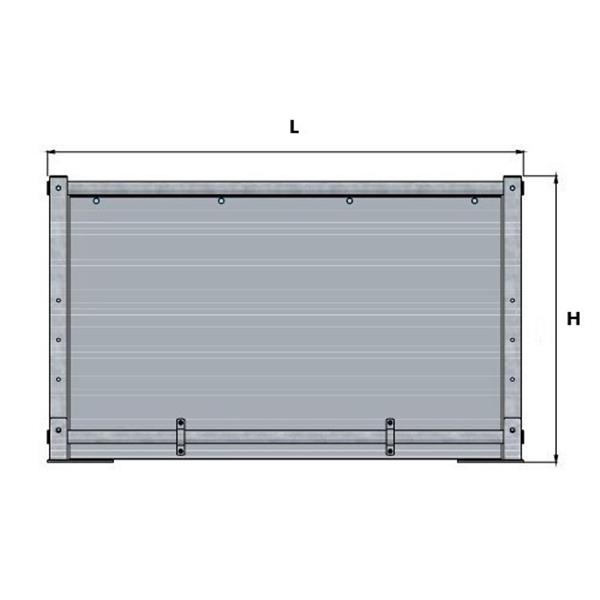Grote foto reno wand 100 lichtgrijze scheidingswand lengte 122 cm dieren en toebehoren runderen