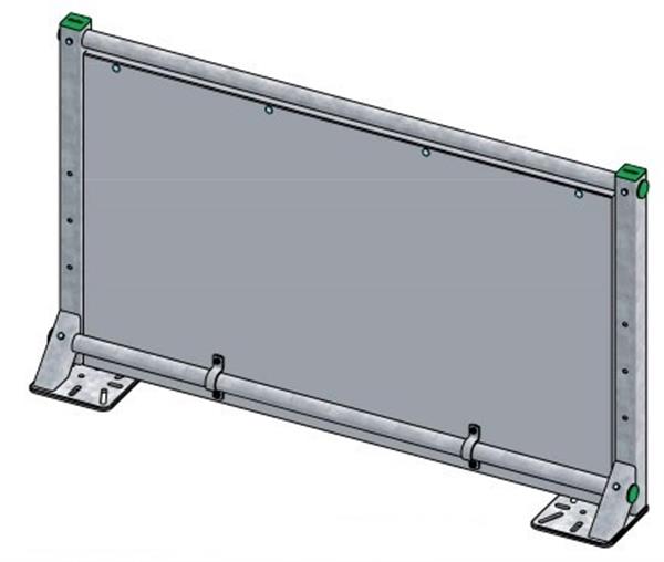 Grote foto reno wand 100 lichtgrijze scheidingswand lengte 122 cm dieren en toebehoren runderen