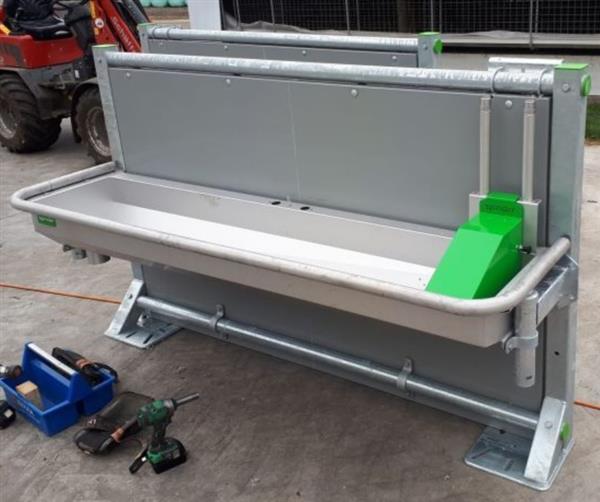 Grote foto rvs renovatie drinkbak spinder pingo reno 300 met spatplaat dieren en toebehoren runderen