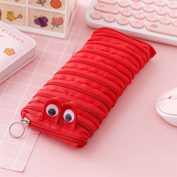 Grote foto creative caterpillar zipper etui schooltas pennenhouder case pouch voor kinderen studenten verzamelen overige verzamelingen