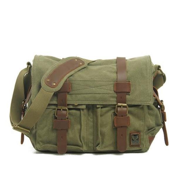 Grote foto mannen canvas lederen messengertas grote tas schouder aktetas reishandtas kleding dames onderdelen en accessoires