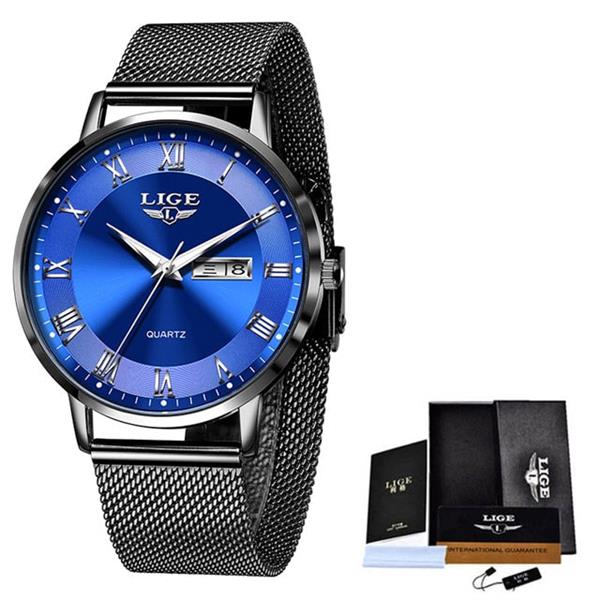 Grote foto ultradun luxe horloge voor dames quartz kalenderklok roestvrij staal waterdicht horloge kleding dames horloges
