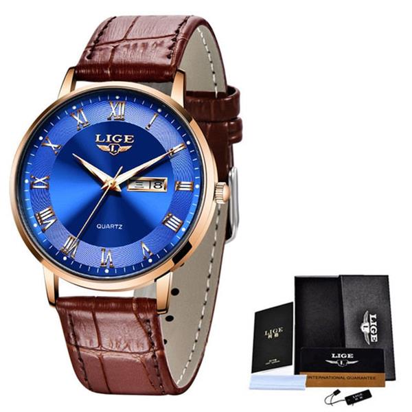 Grote foto ultradun luxe horloge voor dames quartz kalenderklok roestvrij staal waterdicht horloge kleding dames horloges