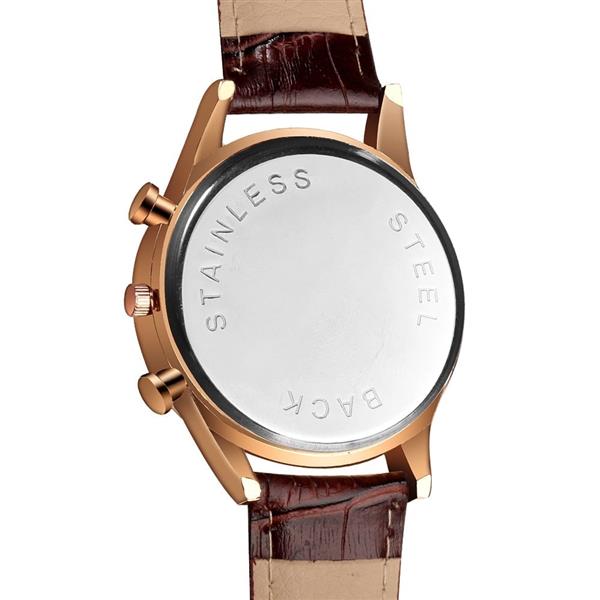 Grote foto stijlvol luxe horloge voor heren lichtgevende quartz horloge lederen band met kalender kleding dames horloges