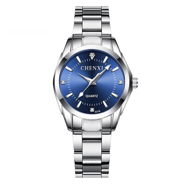 Grote foto casual luxe horloge voor dames waterdicht strass horloge roestvrij stalen armband kleding dames horloges