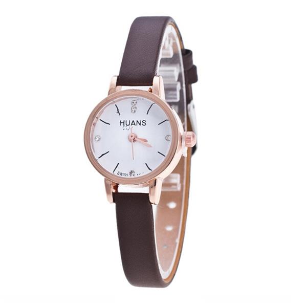 Grote foto vintage horloge met kleine wijzerplaat voor dames lederen band armband quartz klok polshorloge kleding dames horloges