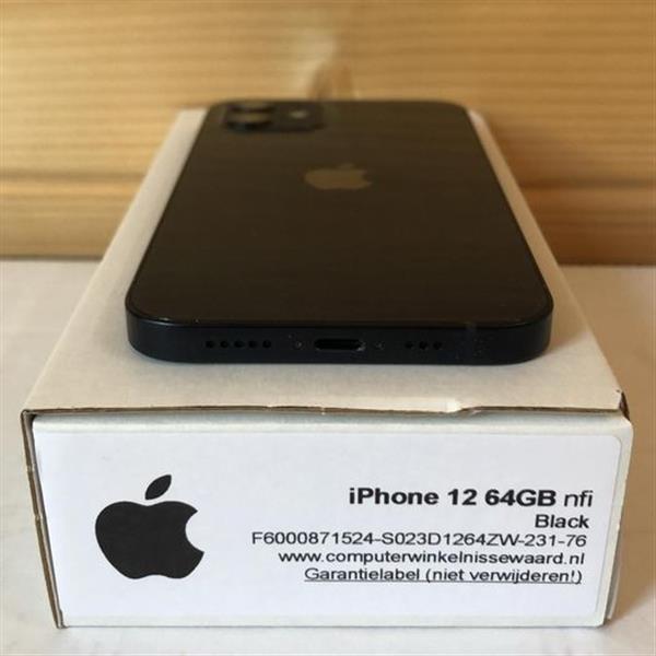 Grote foto nieuwstaat apple iphone 12 64gb zwart nieuwe accu 100 12 maanden garantie telecommunicatie apple iphone