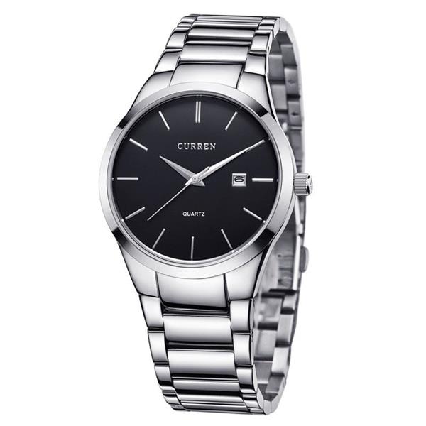 Grote foto mode eenvoudig horloge voor heren slanke roestvrijstalen band waterdicht voor heren quartz busines kleding dames horloges