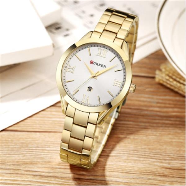 Grote foto luxe gouden horloge voor dames roestvrijstalen armband 3 atm quartz horloge polshorloge kleding dames horloges