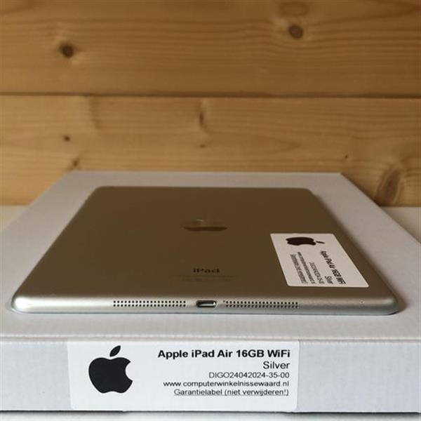 Grote foto apple ipad air 9.7 16gb model 2013 wit zilver wifi 4g garantie telecommunicatie tablets