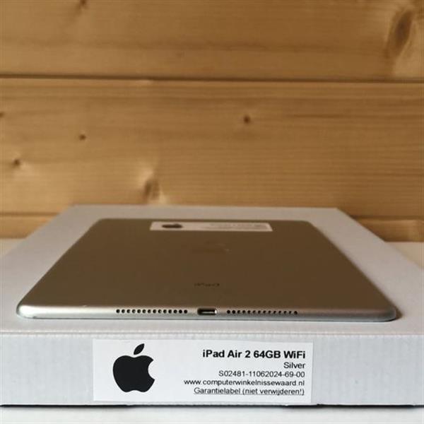 Grote foto apple ipad air 2 64gb model 2016 wifi 4g zilver garantie telecommunicatie tablets