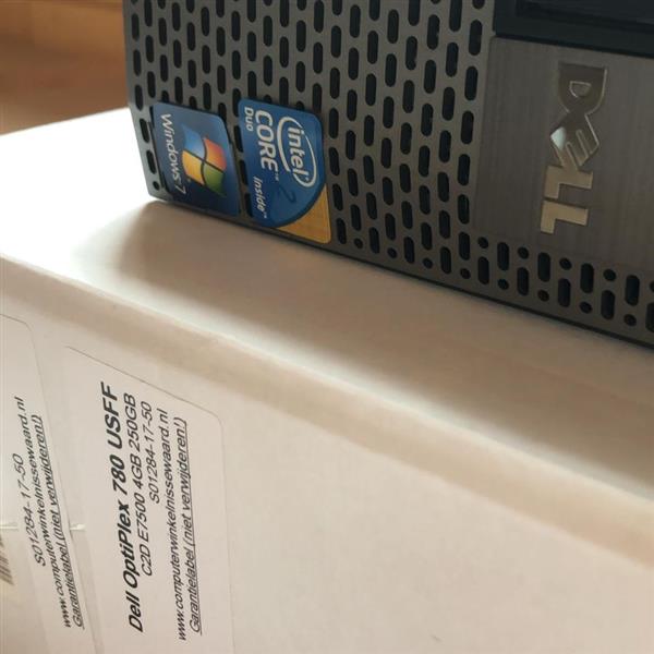 Grote foto windows xp of 7 pro dell optiplex 780 usff e7500 2 93ghz 1 2 4gb 250gb garantie computers en software overige computers en software