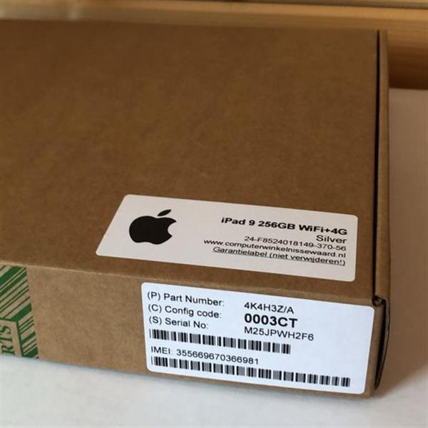 Grote foto apple ipad 9 silver 256gb 10.2 wifi 4g garantie telecommunicatie ipad