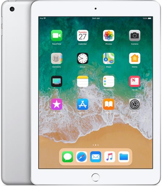 Grote foto apple ipad 6 128gb model 2018 zilver 9.7 wifi 4g garantie telecommunicatie ipad