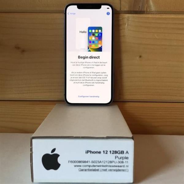 Grote foto nieuwstaat apple iphone 12 128gb paars nieuwe accu 100 12 maanden garantie telecommunicatie apple iphone