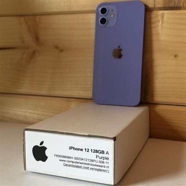 Grote foto nieuwstaat apple iphone 12 128gb paars nieuwe accu 100 12 maanden garantie telecommunicatie apple iphone
