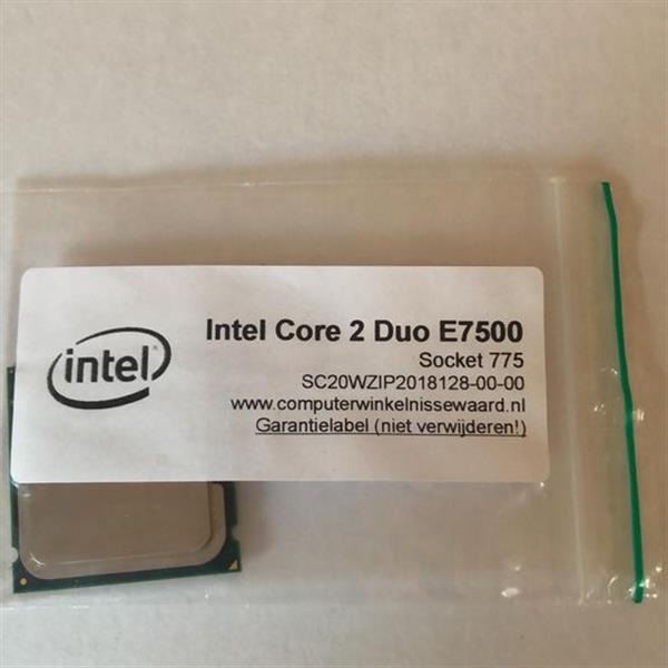 Grote foto intel core 2 duo e7500 2.93ghz 3mb 1066fsb socket 775 computers en software overige computers en software
