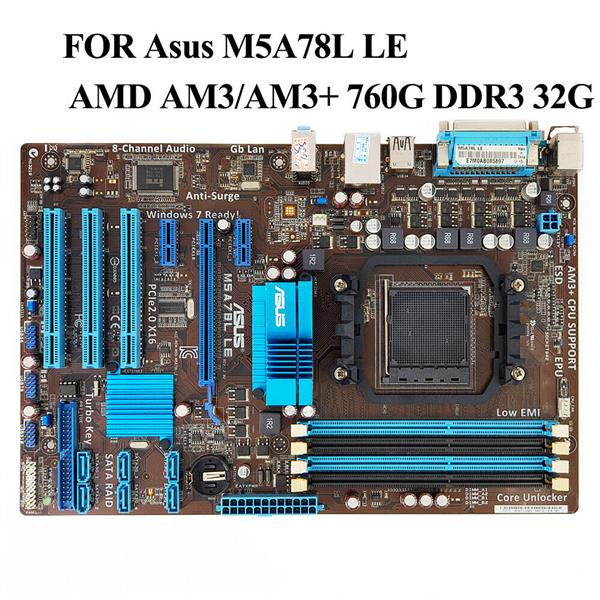 Grote foto asus m5a78l le moederbord socket am3 am3 ddr3 support max. 32gb amd 760g computers en software moederborden