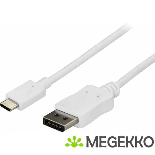 Grote foto startech.com 1.8 m usb c naar displayport kabel 4k 60hz wit computers en software overige computers en software
