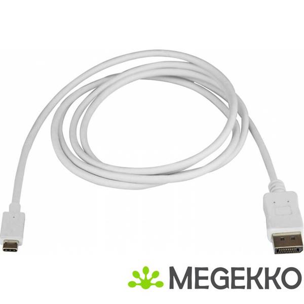 Grote foto startech.com 1.8 m usb c naar displayport kabel 4k 60hz wit computers en software overige computers en software