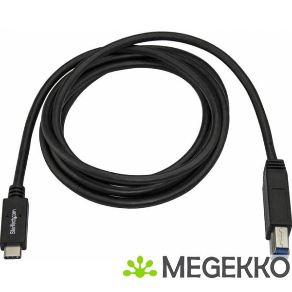 Grote foto startech.com usb315cb2m 2m usb c usb b zwart usb kabel computers en software overige computers en software