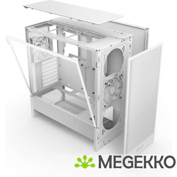 Grote foto nzxt h5 flow white 2024 computers en software behuizingen en kasten