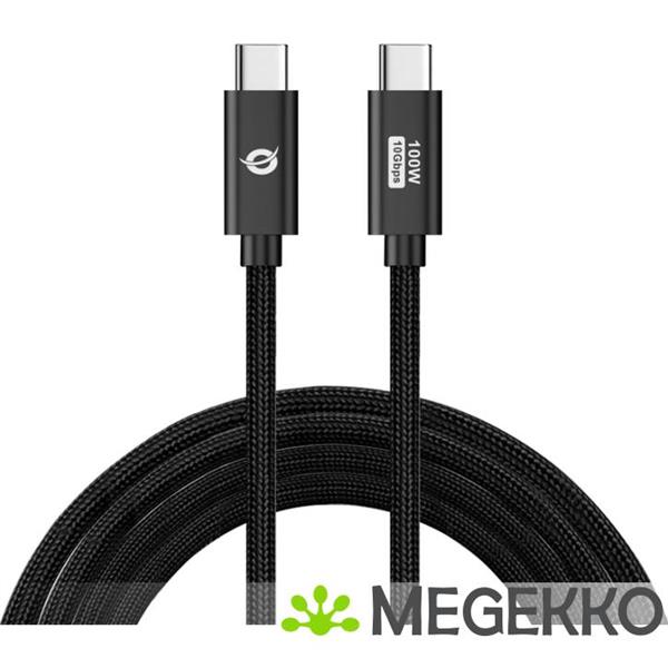 Grote foto conceptronic etta02b20 usb kabel 2 m usb 3.2 gen 2 3.1 gen 2 usb c zwart computers en software overige computers en software