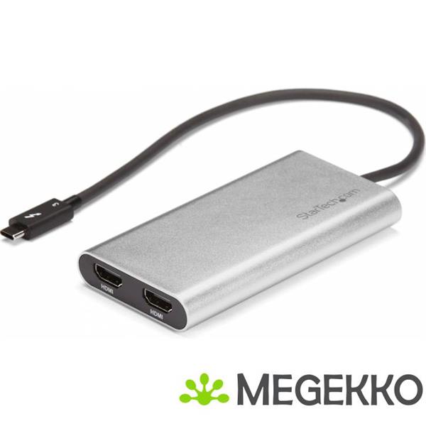 Grote foto startech.com thunderbolt 3 naar 2x hdmi adapter 4k 60hz mac en windows compatibel computers en software overige computers en software