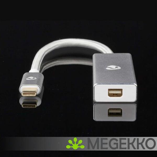 Grote foto usb adapter usb 3.2 gen 1 usb c male displayport male 5 gbps 0.20 m rond verguld computers en software overige computers en software