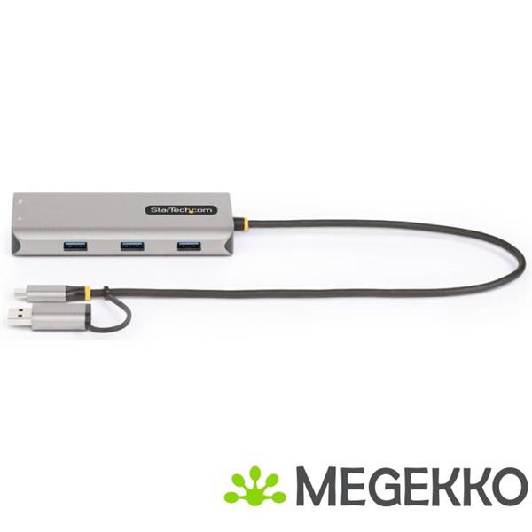 Grote foto startech.com usb c multiport adapter met ingebouwde usb c naar usb a dongle dual hdmi 4k30hz 1080p computers en software overige computers en software