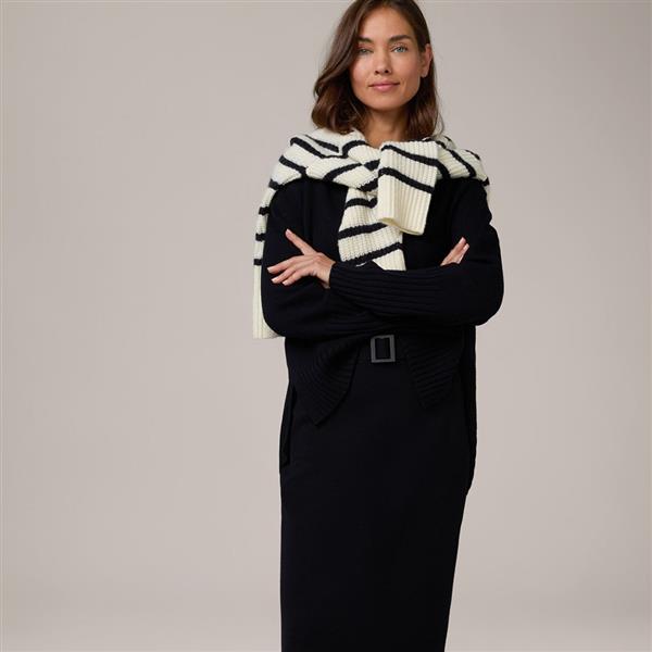 Grote foto windsor merino full milano knitted pencil skirt in navy maat 40 kleding dames jurken en rokken