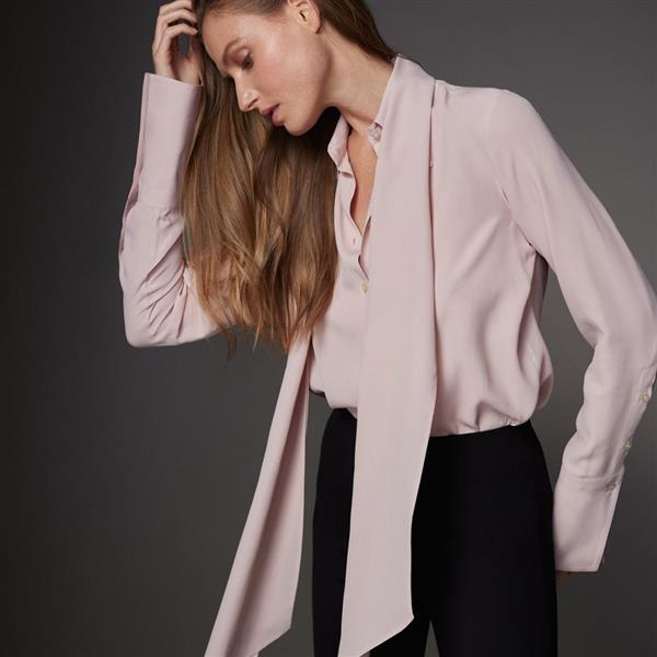 Grote foto emanou blouse new voyage 2 kleuren pink coffee maat xxl kleding dames blouses