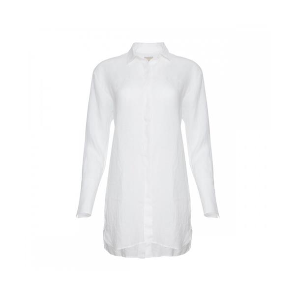 Grote foto emanou blouse linnen bardot wit maat xs kleding dames blouses