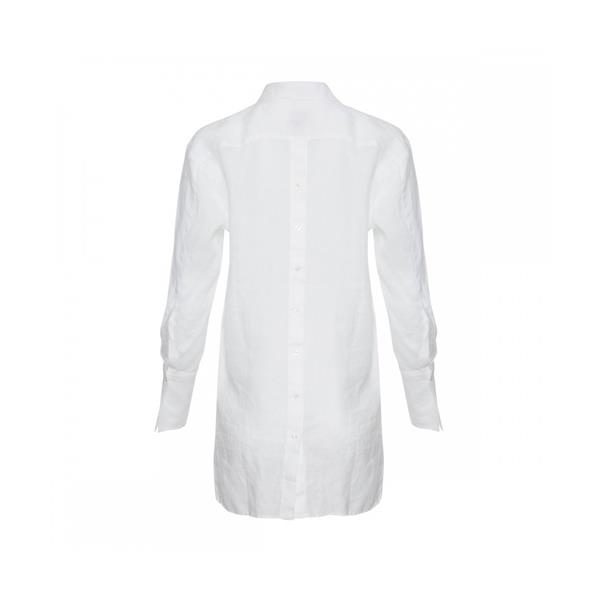 Grote foto emanou blouse linnen bardot wit maat xs kleding dames blouses