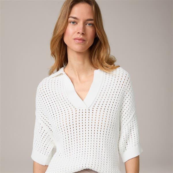 Grote foto windsor gehaakt polo wit maat 36 kleding dames blouses