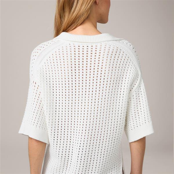 Grote foto windsor gehaakt polo wit maat 36 kleding dames blouses