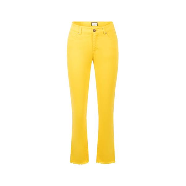 Grote foto seductive broek claire cropped geel maat 42 kleding dames broeken en pantalons