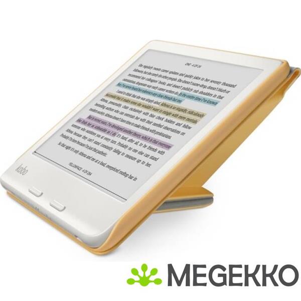 Grote foto rakuten kobo sleepcover e bookreaderbehuizing 17 8 cm 7 folioblad geel telecommunicatie tablets