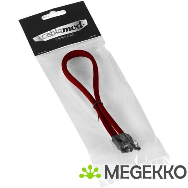 Grote foto cablemod cm cab sata n30kbr r sata kabel 0 3 m rood computers en software overige computers en software