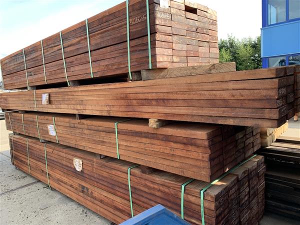 Grote foto 50x200 mm hardhout fijn bezaagd 400cm doe het zelf en verbouw hout en planken