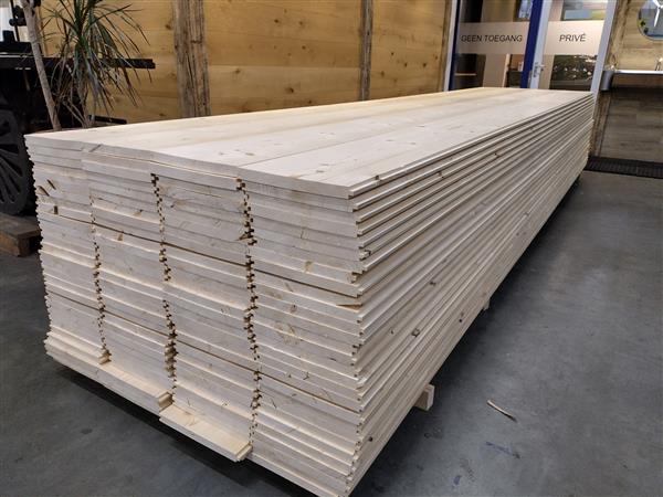 Grote foto vurenhouten vloerdelen 25x280mm x500cm doe het zelf en verbouw hout en planken