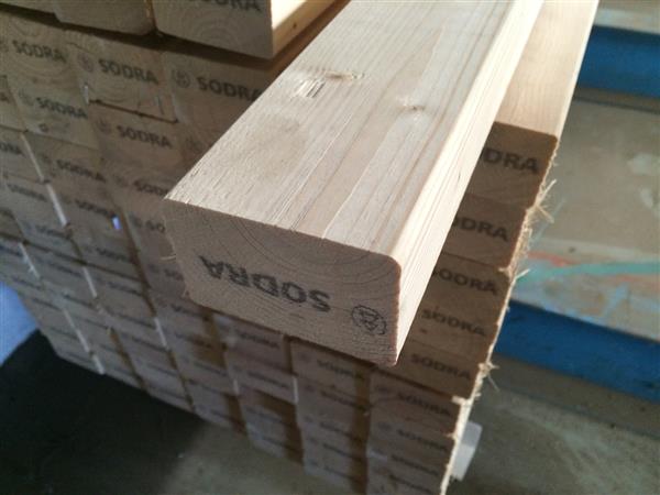 Grote foto vurenhout 45x70mm x300cm doe het zelf en verbouw hout en planken