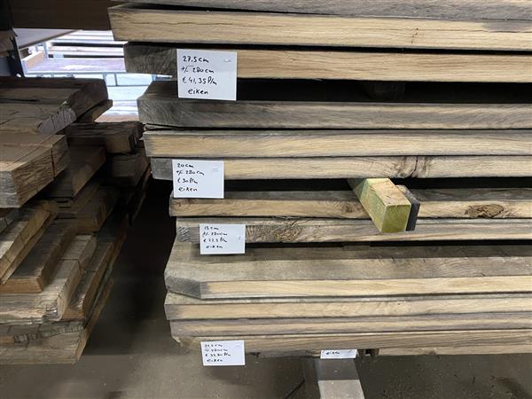 Grote foto 38 mm dikke gebruikte eiken planken diverse breedtes doe het zelf en verbouw hout en planken