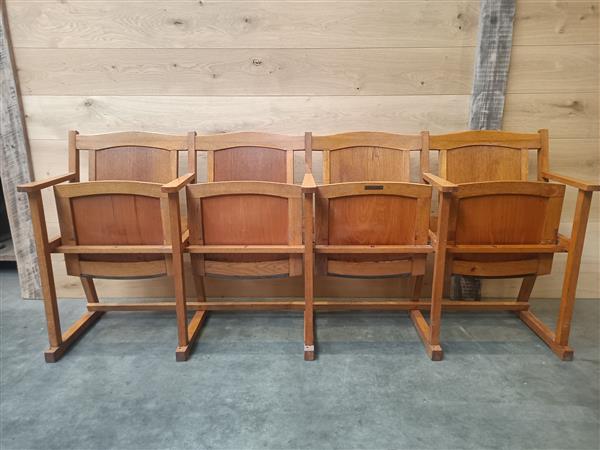 Grote foto klapstoel kerkbank uniek 4 zitting doe het zelf en verbouw hout en planken