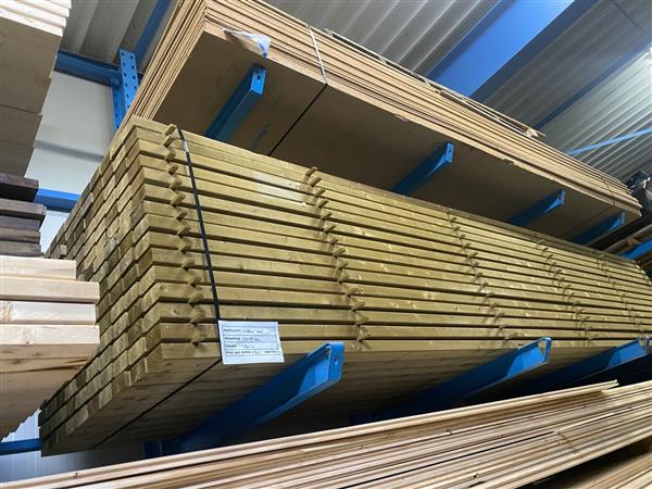 Grote foto 45x95mm gewolmaniseerde vuren 480cm doe het zelf en verbouw hout en planken