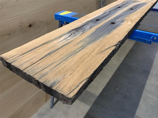 Grote foto 30x250 mm eikenhouten spoorplanken 260 cm lengte doe het zelf en verbouw hout en planken